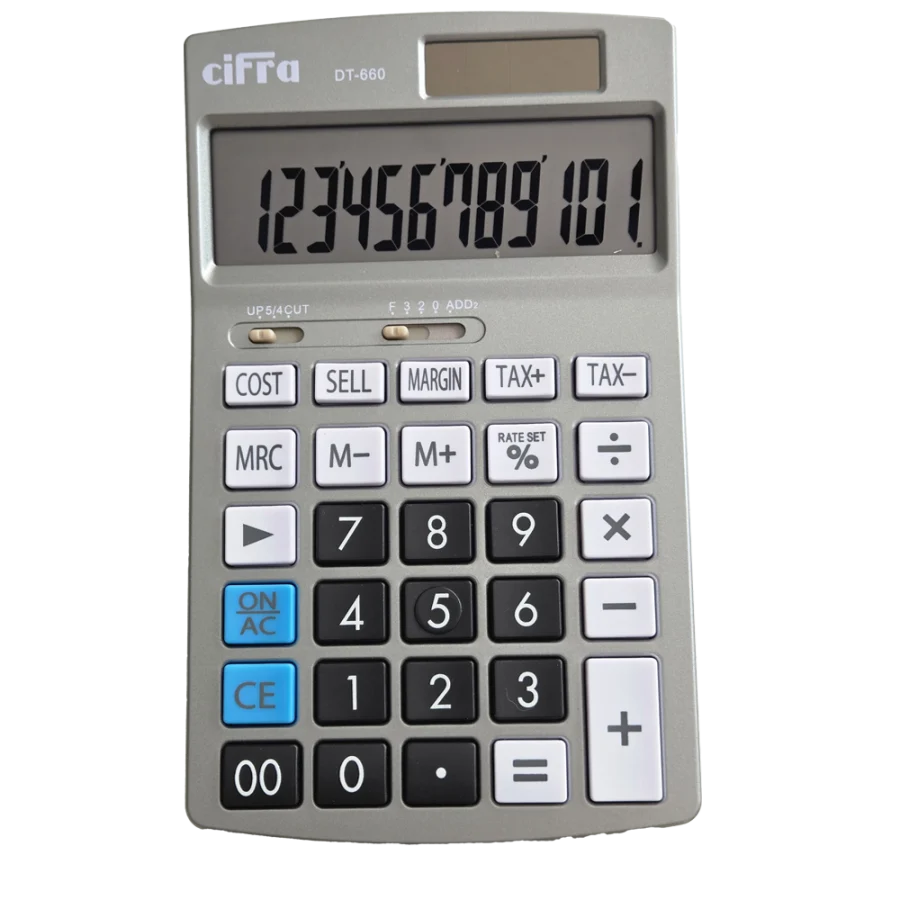 Cifra DT-660 Calculadora de escritorio - Gran visor de 12 Dígitos