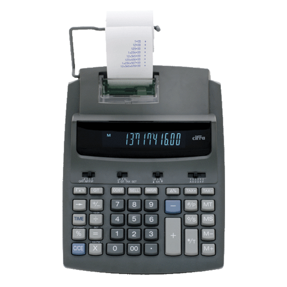 Cifra PR-255T/ Calculadora con Impresor de Uso Intensivo-Impresor de alta velocidad