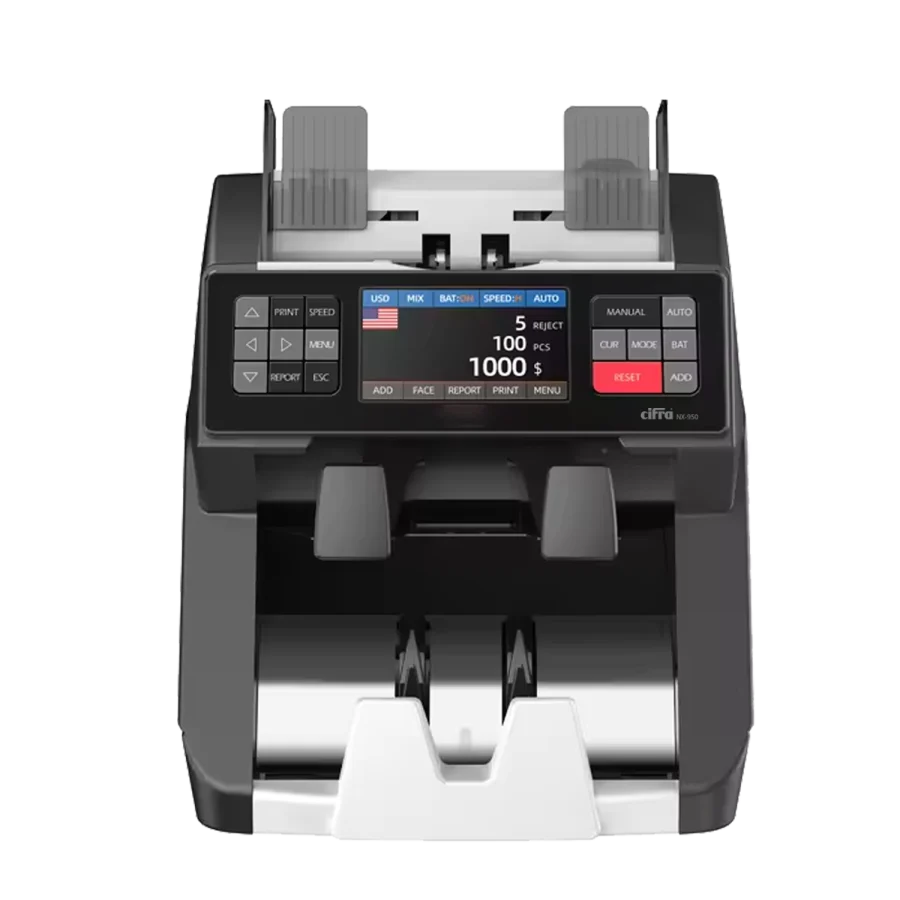 contadora de billetes cifra modelo nx950 vista frontal