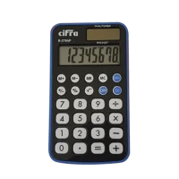 calculadora de bolsillo cifra modelo b278ap color azul vista de frente