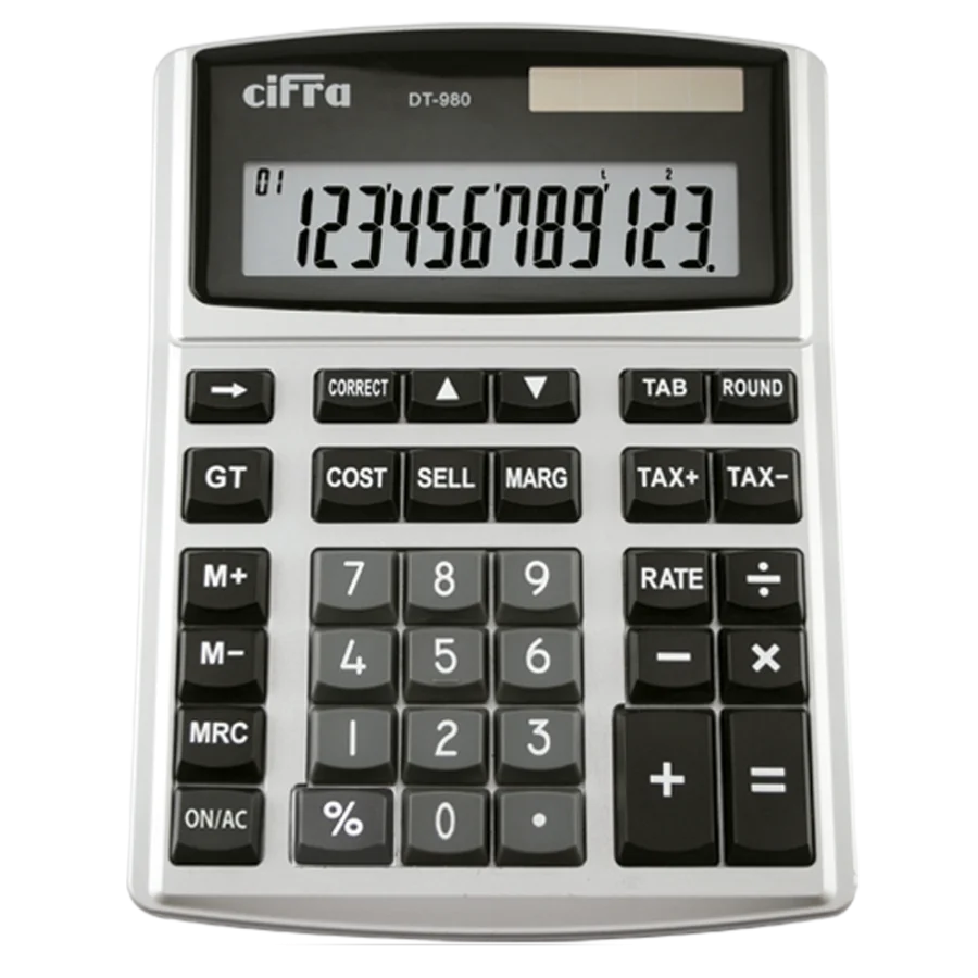 Cifra DT-980 - Calculadora de escritorio con tira virtual