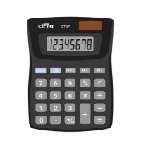 calculadora de escritorio cifra modelo dt67 color negro vista forntal